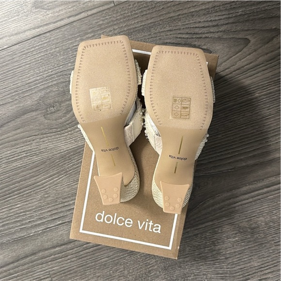 BNIB - Dolce Vita - Nitro Pearl Heels - Raffia Sandals - Size 5 - Picture 9 of 9